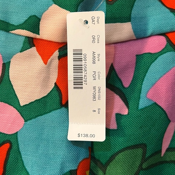 NWT J.Crew Confetti Floral Pants, Size 8 - Picture 7 of 7